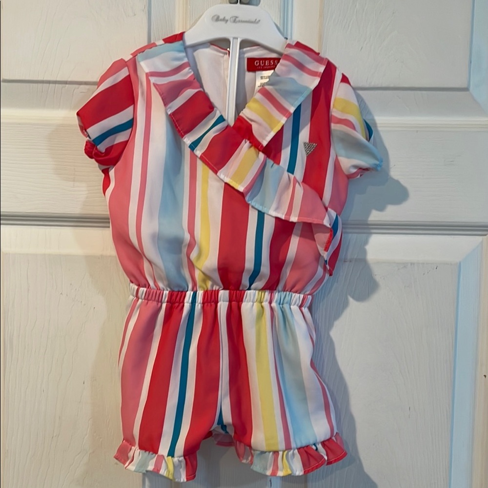 Guess Size 25 Months Multicolor Striped Romper